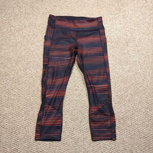 Lululemon Speed IV Leggings Womens 6 Twisted Dune Alarming Black Orange
